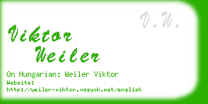 viktor weiler business card